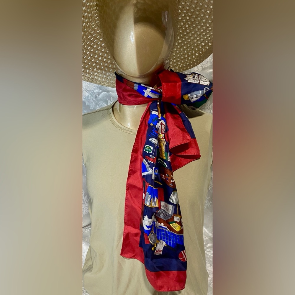Marriott Renaissance Hotels Promotional Silk Scarf   11”x 50”